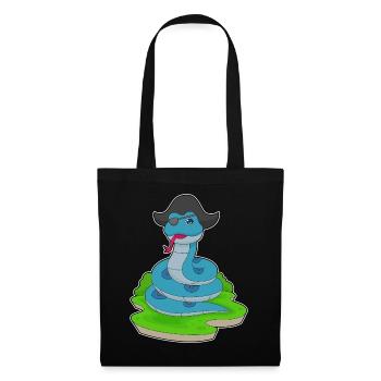 Serpent Pirate Chapeau de Pirate - Sac en tissu - noir - Devant