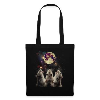 Hamster Hammy Animal de compagnie Lune Hurlante - Sac en tissu - noir - Devant