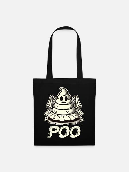 Drôle de caca tas fantôme caca au lieu de boo - Sac en tissu - noir