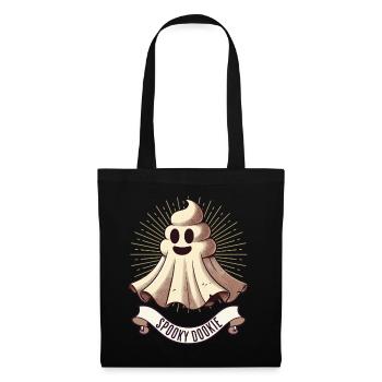 Drôle caca tas fantôme caca humoristique - Sac en tissu - noir - Devant