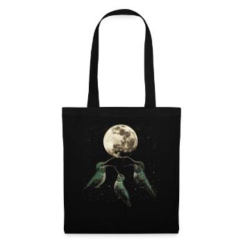 colibri oiseau lune hurlante - Sac en tissu - noir - Devant