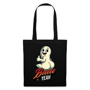 Boo Yeah Fantôme Drôle Dire Design - Sac en tissu - noir - Devant