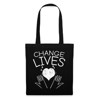 Bénévolat inspirant Change Lives - Sac en tissu - noir - Devant