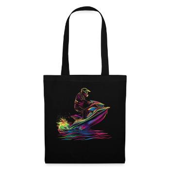 Jet Ski Jet Skiing Jet Skier Popart - Sac en tissu - noir - Devant