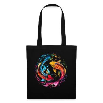 Koi Fish Carpe Nishikigoi Japon Popart - Sac en tissu - noir - Devant