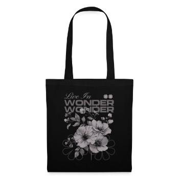 Live in Wonder Botanical Floral Art - Tote Bag - black - Front