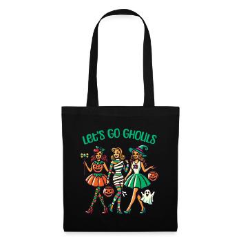 Funny Halloween Girl Let's Go Ghouls - Tote Bag - black - Front
