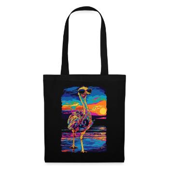Ostrich Animal Sunglasses Beach Popart - Tote Bag - black - Front