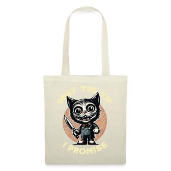 Funny Cat Saying only The Tip Psycho Cat - Tote Bag - nature - Front