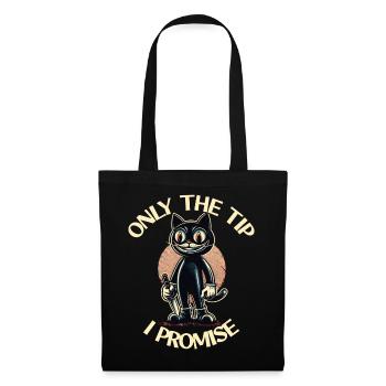 Funny Cat Saying only The Tip Psycho Cat - Tote Bag - black - Front