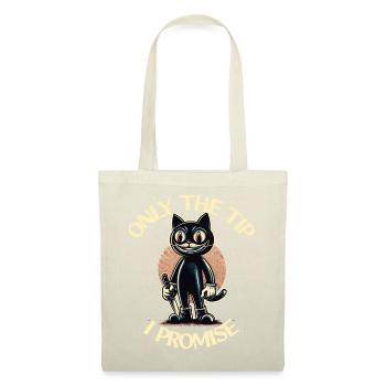 Funny Cat Saying only The Tip Psycho Cat - Tote Bag - nature - Front