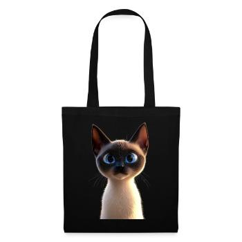 Siamkatze Siam Katze Siamese Cat Siamesen Katzen - Stoffbeutel - Schwarz - Vorne