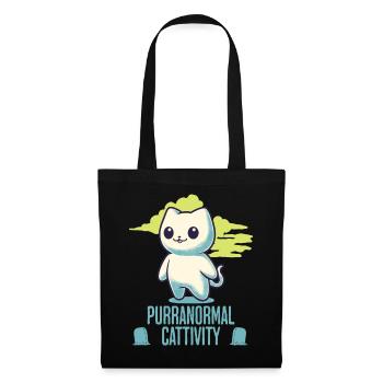 Purranormal Cattivity Spooky Cat Lover - Sac en tissu - noir - Devant