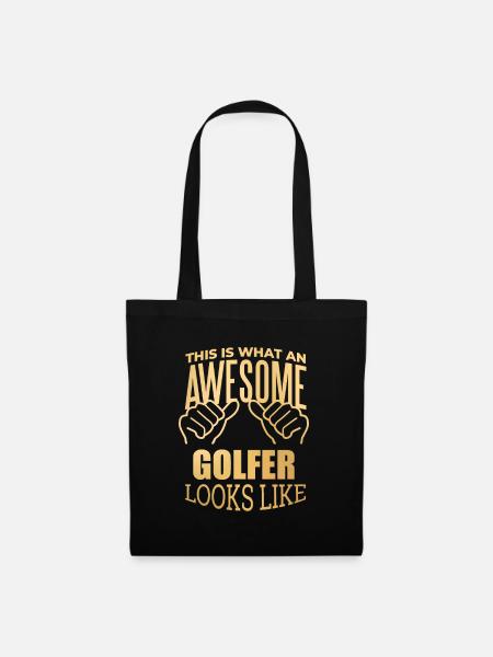 Golf Golf Golf - Stoffbeutel - Schwarz