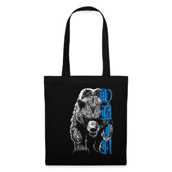 Odin Grizzly Ours Mythologie nordique Nordique - Sac en tissu - noir - Devant