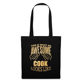 cuisine - Sac en tissu - noir - Devant