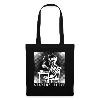 Stayin Alive Barista Café - Sac en tissu - noir - Devant
