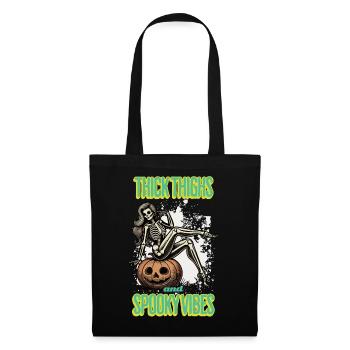 Cuisses épaisses et vibrations effrayantes Halloween Girls - Sac en tissu - noir - Devant