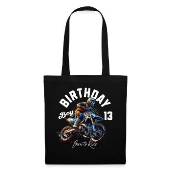 13e anniversaire de motocross - Sac en tissu - noir - Devant