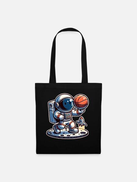 Basketball Astronaut - Stoffbeutel - Schwarz