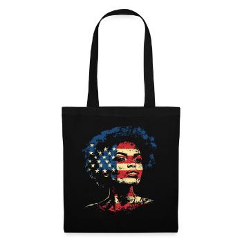Afro Heritage États-Unis Drapeau Noir Histoire Art - Sac en tissu - noir - Devant