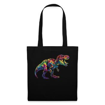 T-Rex Dinosaur Tyrannosaurus Rex Popart - Tote Bag - black - Front
