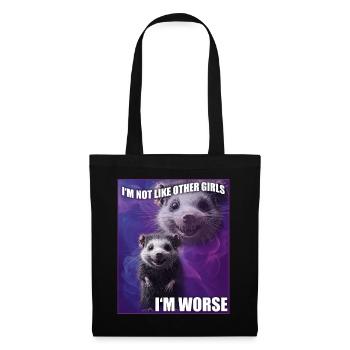 I'm Not Like Other Girls Opossum Possum Meme - Tote Bag - black - Front
