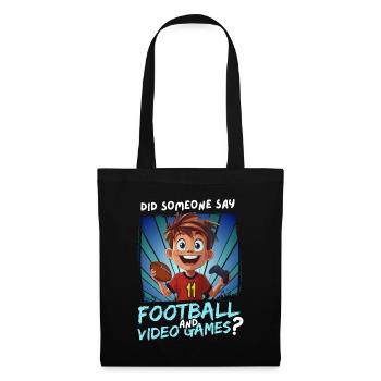 11th Birthday Football and Gaming for 11 Year Olds - Tote Bag - black - Front