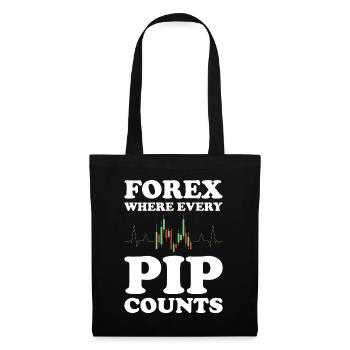Trading Forex Trader Marché financier - Sac en tissu - noir - Devant