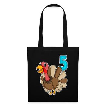 5th Birthday Motif Turkey - 5 years - Tote Bag - black - Front