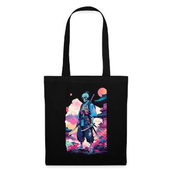 Oni Skeleton Samurai & Vaporwave Design esthétique - Sac en tissu - noir - Devant