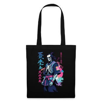 Oni Skeleton Samurai Vaporwave Esthétique - Sac en tissu - noir - Devant