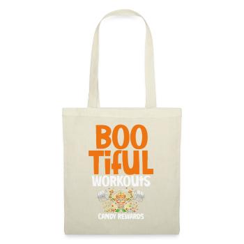 Boo-tiful Workouts Süßigkeiten, Fitness Leckereien - Stoffbeutel - Natur - Vorne