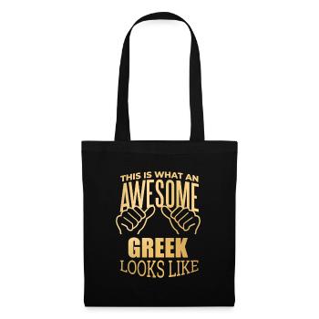 Grèce - Sac en tissu - noir - Devant