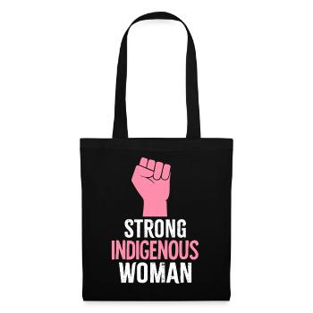 Native American Strong Indigenous Woman - Tote Bag - black - Front