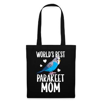 Meilleur Perruche Maman Perruche Perroquet Wel - Sac en tissu - noir - Devant