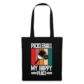 Joueur de Pickelball Pickelball Chauve-souris Pickelball - Sac en tissu - noir - Devant