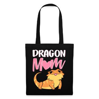 dragon barbu lézard amant dragon femme dragon - Sac en tissu - noir - Devant