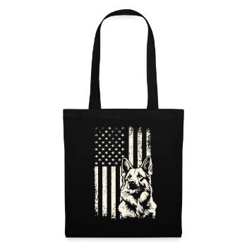 Journée des anciens combattants Berger allemand USA Pride - Sac en tissu - noir - Devant