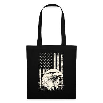 USA Patriot Weißkopfseeadler 4. Juli Veterans Day - Stoffbeutel - Schwarz - Vorne