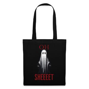 Halloween Oh Sheet Gespenst Lustig - Stoffbeutel - Schwarz - Vorne