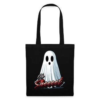 Oh Sheet Gespenst Lustig Halloween Spaß - Stoffbeutel - Schwarz - Vorne