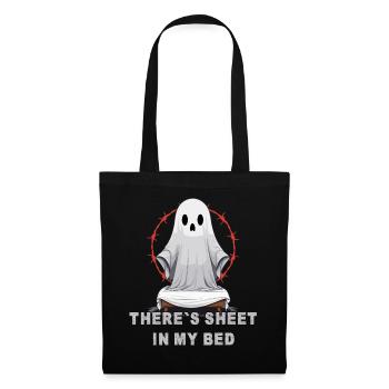 Halloween Ghost Humor in Bed - Tote Bag - black - Front