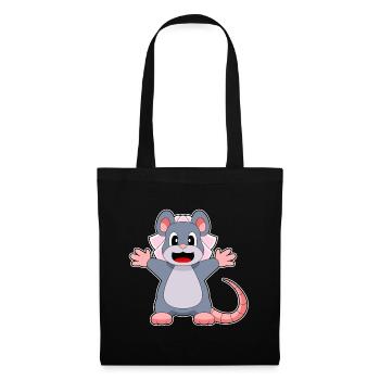 Souris Voile de mariée mariage - Sac en tissu - noir - Devant