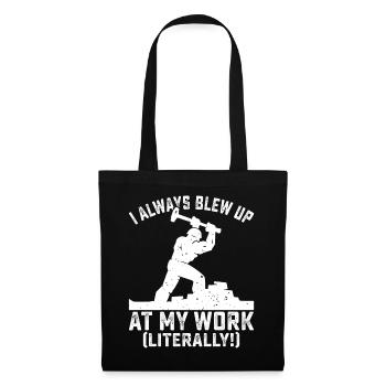 Funny day of house demolition, which I saw at my - Tote Bag - black - Front