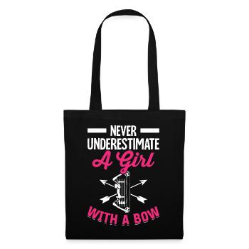 Archery Archer Bow and Arrow A Girl - Tote Bag - black - Front