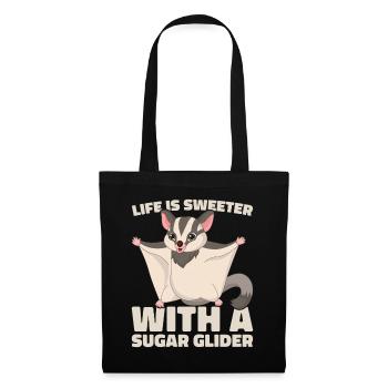 Flying Squirrel Suger Glider Short-headed Glider - Tote Bag - black - Front