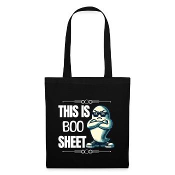Drôle de fantôme d’Halloween 'This Is Boo Sheet' - Sac en tissu - noir - Devant
