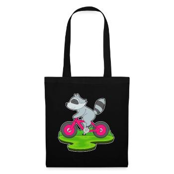 Vélo raton laveur - Sac en tissu - noir - Devant