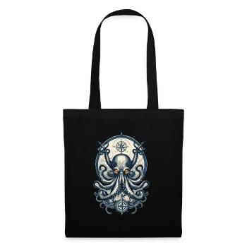Octopus Sea Monster Hobby Pêcheur Marin - Sac en tissu - noir - Devant
